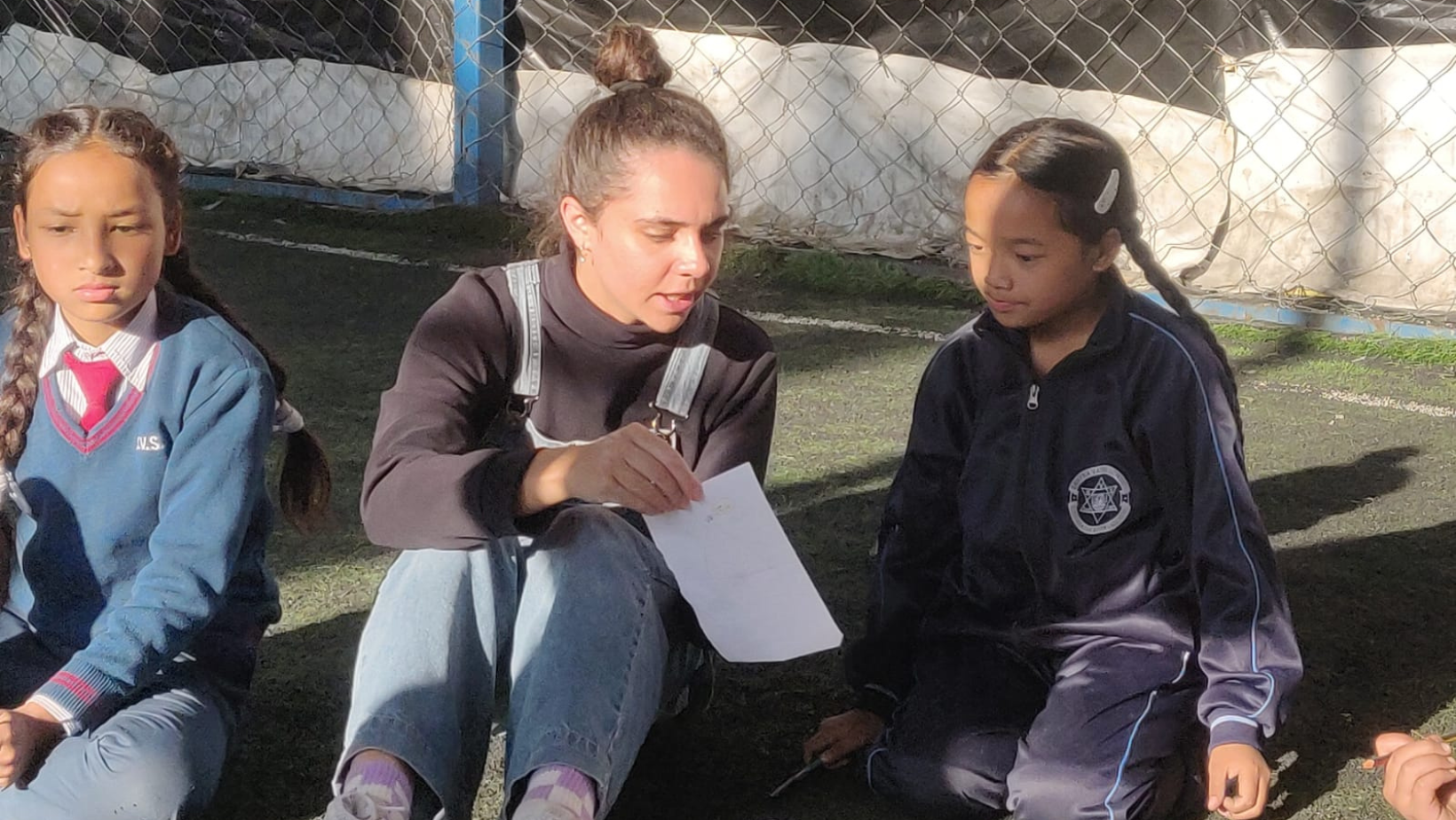 Sarah conducting workshops within our local partner school.
